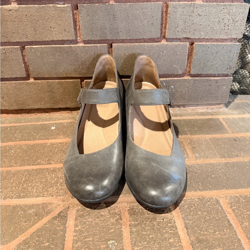 Dansko Gray Mary Jane Flats